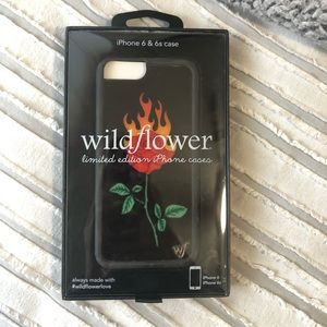 Wildflower case burning rose
